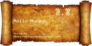 Malle Morgan névjegykártya